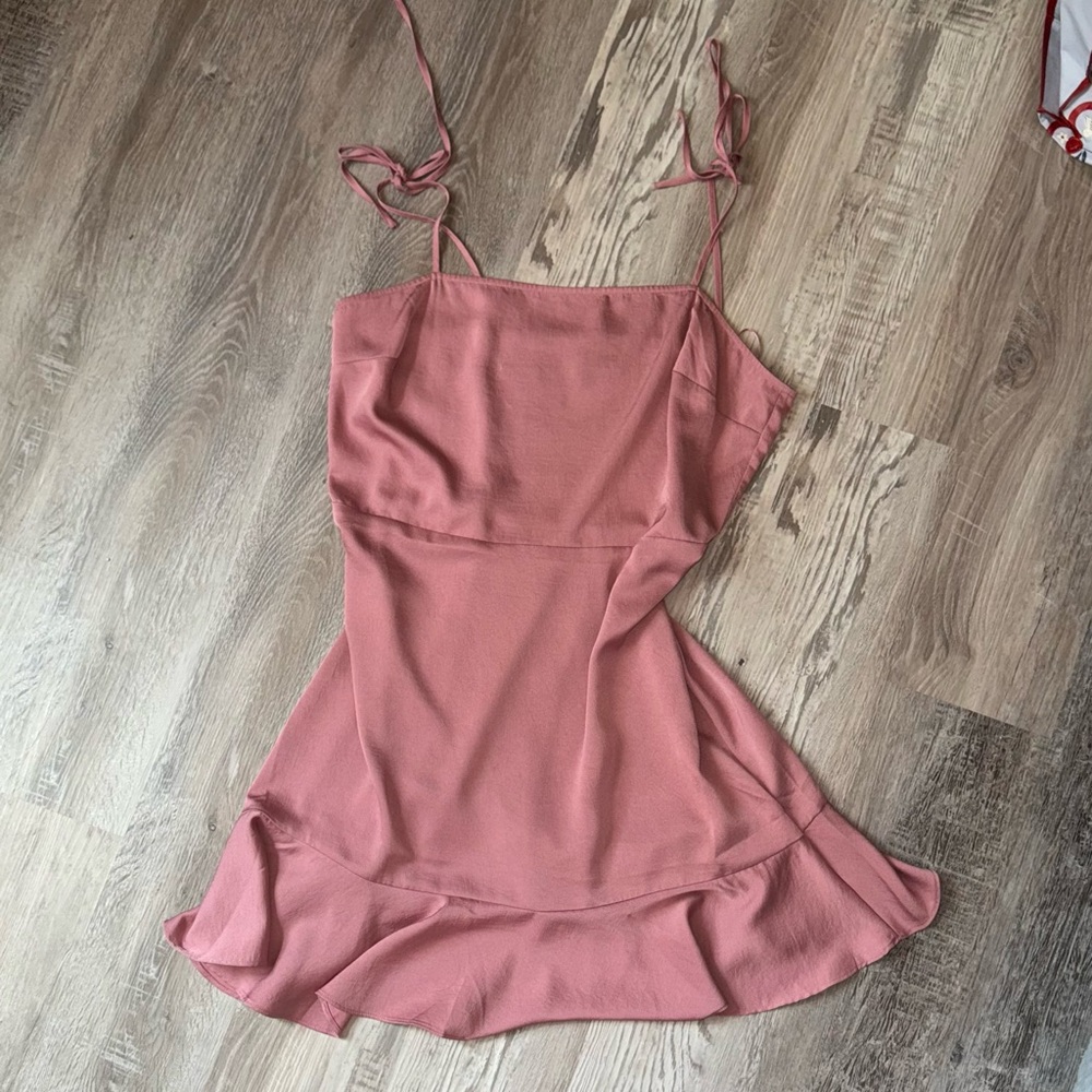 Pink mauve satin Express slip dress